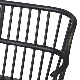 Close-up of the Connor Bench’s double-tiered backrest, highlighting its modern take on the Windsor style.