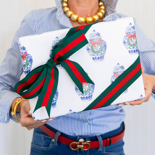 Continuous Roll Gift Wrap | Ginger Jar with Wreath