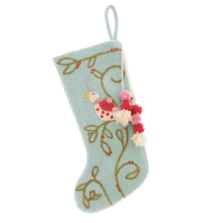 Coo Coo Bird Stocking: Turquoise