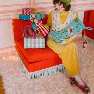 Coo Coo Bird Stocking: Turquoise