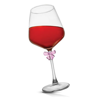 Coquette Pink Bow Wine Glass