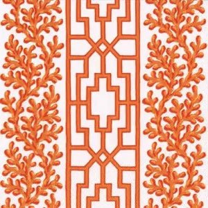 Coral & Trellis Cocktail Napkin