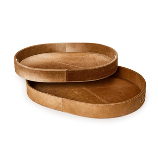 Cowhide Brown Tray