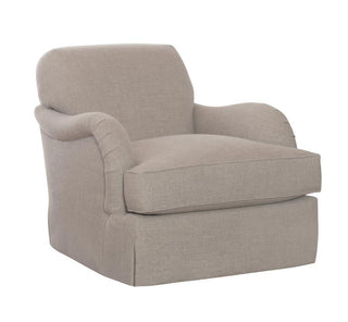 Crowley Skirted Swivel Chair - 32.5"w x 41"d x 33"h
