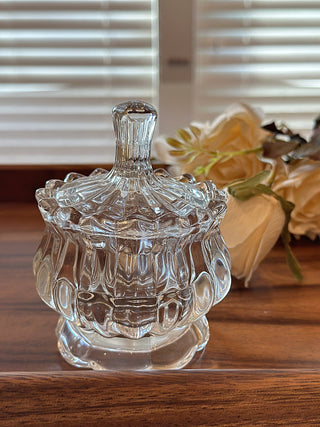 Crystal Glass Storage Jar: CROWN