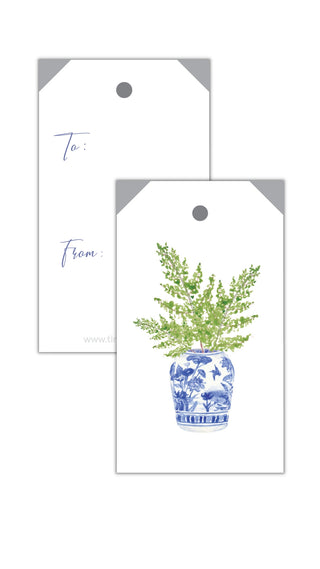 Fern + Chinoiserie Gift Tag