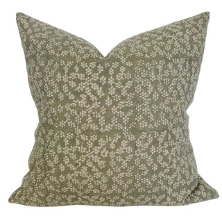 Designer "Pacific" Floral Linen Pillow