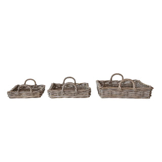 Woven Rattan Tray - Handles