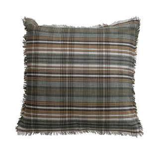 20" Plaid Pattern & Eyelash Fringe