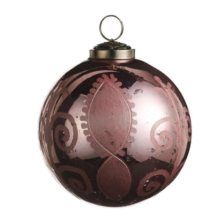 Distressed Blush Patterned Ornament