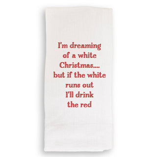 Dreaming of a White Christmas: Natural Guest Towel / -