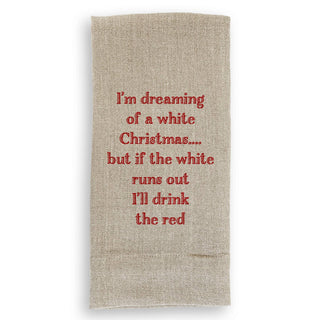 Dreaming of a White Christmas: Natural Guest Towel / -