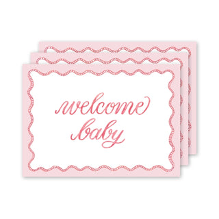 Pink Scallop Milestone Cards