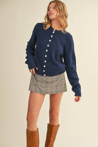 M MARLED KNIT SWEATER CARDIGAN MSW11248: MOCHA / M
