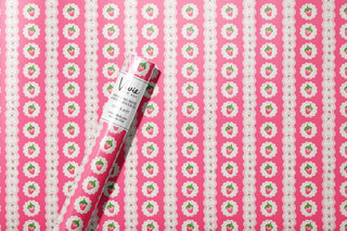 Bright Pink Cameo Strawberry Stripe Wrapping Paper Roll