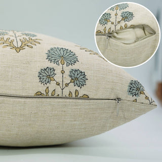 Rishi Print Pillow Blue Both Sides - 22X22