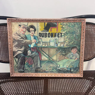 Early 1900's French Oil "Le Bistrot"