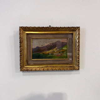 Early 1900's Oil Gouache Landscape
