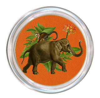 Elephant  on Orange African Obsession Coaster