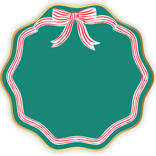 Elegant Green Peppermint Bow Dinner Plates