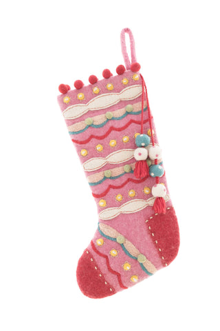 Evergreen Stocking: Pink