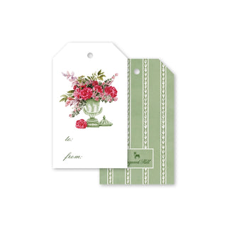 Porcelain Verte Floral Gift Tag