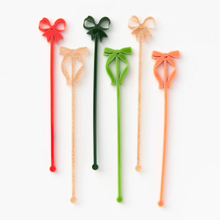 Acrylic Bow Drink Stirrers