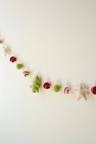 Felt Christmas Garland 73"