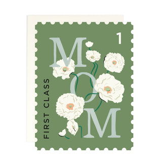 Gift Shop First Class Mom Greeting Card