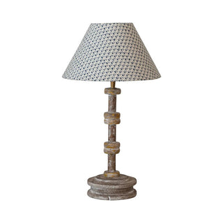 Found Wood Spool Table Lamp