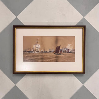 French Antique Boat Print - Early 1900's