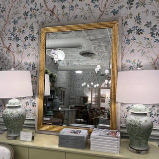 French Antique Painted Mirror - Early 1900's