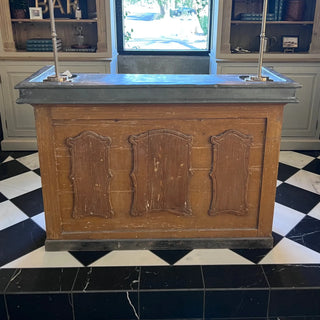 Antique French Bar with Zinc Top