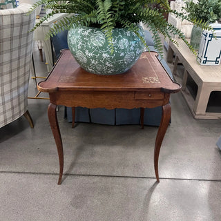 French Leather Card Table