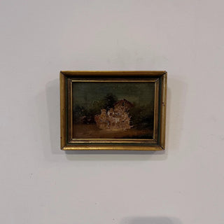 French Mini Framed Oil Painting