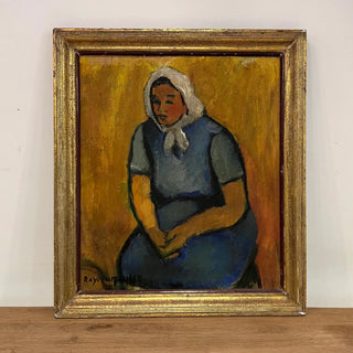 French Portrait in Oil - Ray. Dumoulin (Early 1900's)