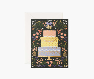 Woodland Wedding Cake Greeting Card