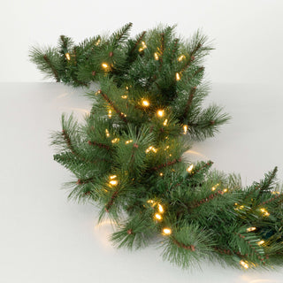 9" LIT UV SAFE PINE GARLAND