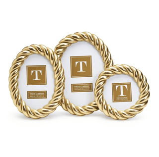 Gilded Rope Gold Finish Photo Frame