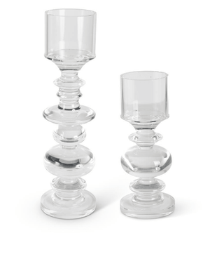 Glass Spindle Candleholder
