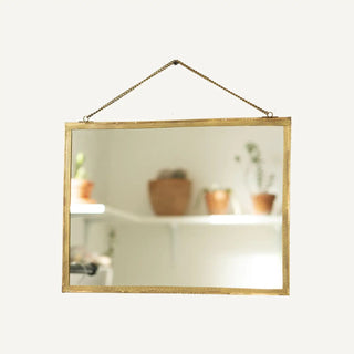 Gold Brass Mirror 16" x 12"