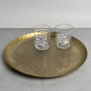 Gold Etched Round Tray