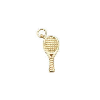 Gold Tennis Racket Charm