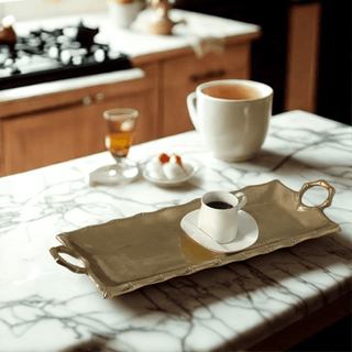 Gold Tray With Handles