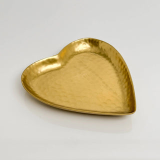 Hammered Aluminum Heart-Shaped Decorative Tray