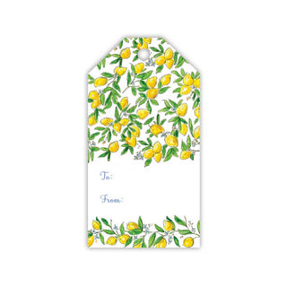 Handpainted Lemon Stripe Gift Tag