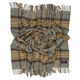 Highland Tartan Tweed Merino Wool Throw - Mckellar