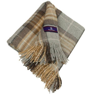 Highland Tartan Tweed Merino Wool Throw - Mckellar