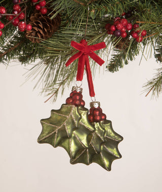 Holly Dangle Ornament