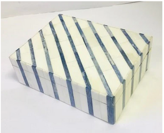 Blue & White Bone Box